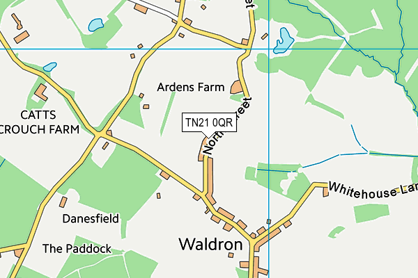 TN21 0QR map - OS VectorMap District (Ordnance Survey)