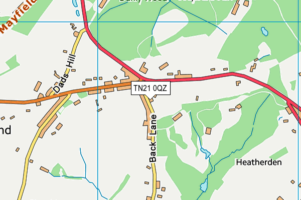 TN21 0QZ map - OS VectorMap District (Ordnance Survey) TN21 0QZ map - OS VectorMap District (Ordnance Survey)