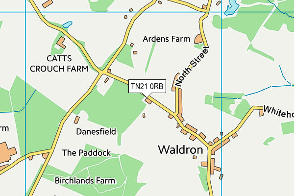 TN21 0RB map - OS VectorMap District (Ordnance Survey) TN21 0RB map - OS VectorMap District (Ordnance Survey)