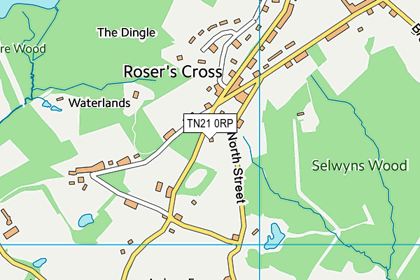 TN21 0RP map - OS VectorMap District (Ordnance Survey) TN21 0RP map - OS VectorMap District (Ordnance Survey)