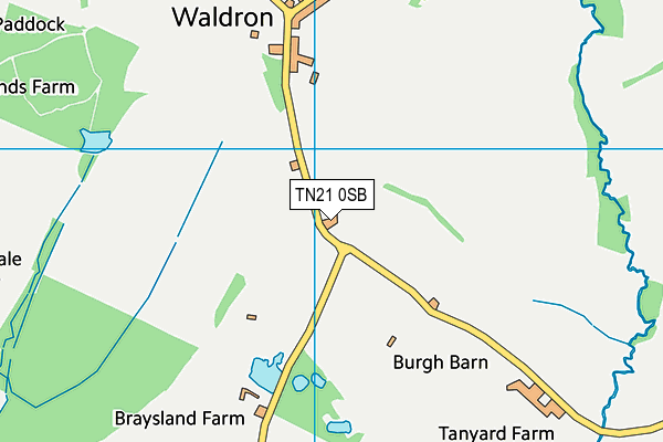 TN21 0SB map - OS VectorMap District (Ordnance Survey) TN21 0SB map - OS VectorMap District (Ordnance Survey)
