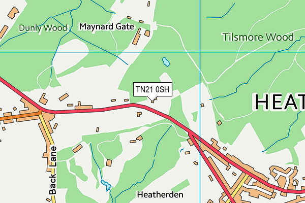 TN21 0SH map - OS VectorMap District (Ordnance Survey) TN21 0SH map - OS VectorMap District (Ordnance Survey)