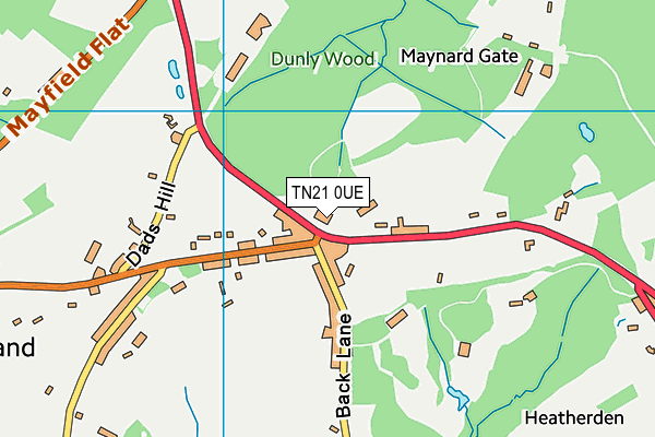 TN21 0UE map - OS VectorMap District (Ordnance Survey) TN21 0UE map - OS VectorMap District (Ordnance Survey)