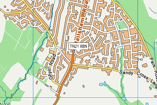 TN21 8BN map - OS VectorMap District (Ordnance Survey) TN21 8BN map - OS VectorMap District (Ordnance Survey)
