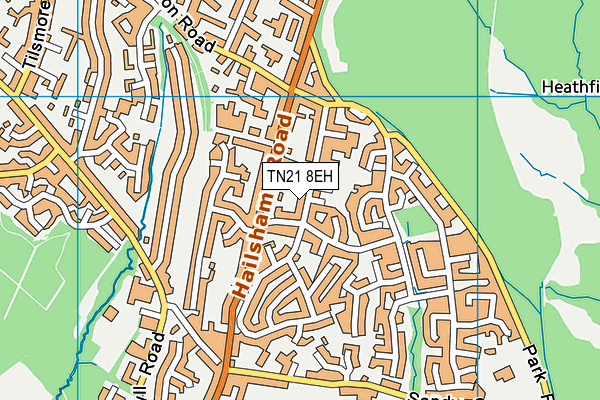 TN21 8EH map - OS VectorMap District (Ordnance Survey) TN21 8EH map - OS VectorMap District (Ordnance Survey)