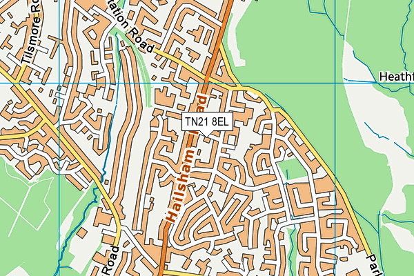 TN21 8EL map - OS VectorMap District (Ordnance Survey) TN21 8EL map - OS VectorMap District (Ordnance Survey)