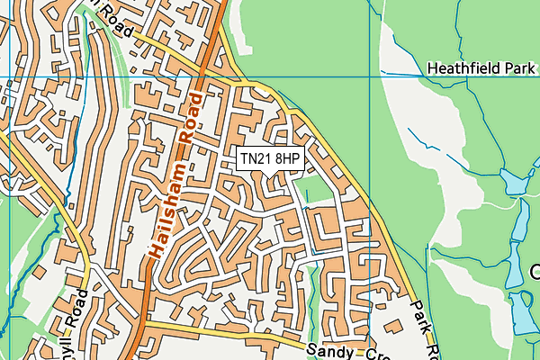 TN21 8HP map - OS VectorMap District (Ordnance Survey) TN21 8HP map - OS VectorMap District (Ordnance Survey)