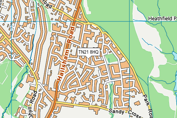 TN21 8HQ map - OS VectorMap District (Ordnance Survey) TN21 8HQ map - OS VectorMap District (Ordnance Survey)