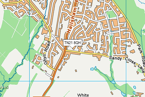 TN21 8QH map - OS VectorMap District (Ordnance Survey) TN21 8QH map - OS VectorMap District (Ordnance Survey)