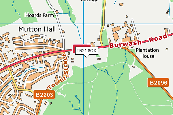 TN21 8QX map - OS VectorMap District (Ordnance Survey) TN21 8QX map - OS VectorMap District (Ordnance Survey)