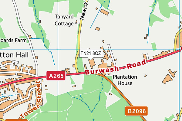 TN21 8QZ map - OS VectorMap District (Ordnance Survey) TN21 8QZ map - OS VectorMap District (Ordnance Survey)