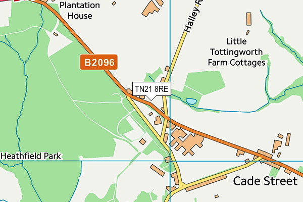 TN21 8RE map - OS VectorMap District (Ordnance Survey) TN21 8RE map - OS VectorMap District (Ordnance Survey)