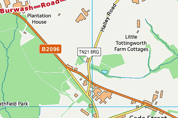TN21 8RG map - OS VectorMap District (Ordnance Survey) TN21 8RG map - OS VectorMap District (Ordnance Survey)