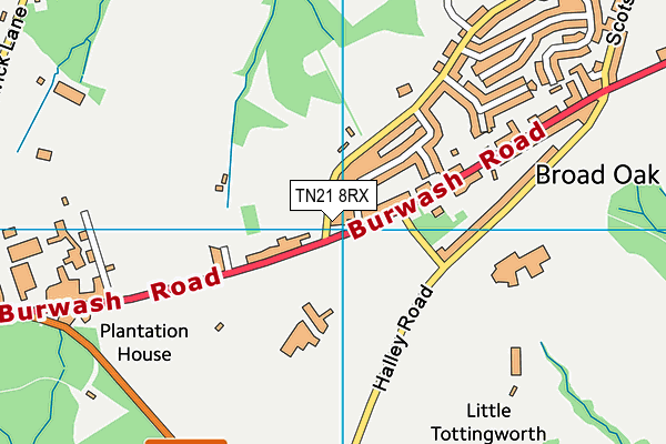 TN21 8RX map - OS VectorMap District (Ordnance Survey) TN21 8RX map - OS VectorMap District (Ordnance Survey)