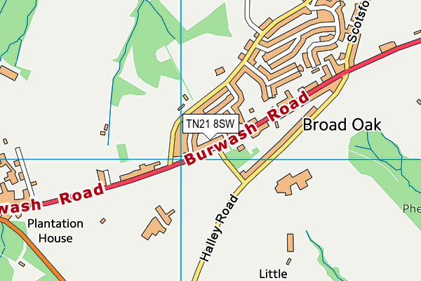 TN21 8SW map - OS VectorMap District (Ordnance Survey) TN21 8SW map - OS VectorMap District (Ordnance Survey)