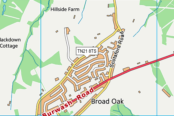 TN21 8TS map - OS VectorMap District (Ordnance Survey) TN21 8TS map - OS VectorMap District (Ordnance Survey)