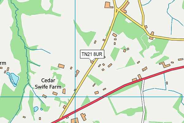 TN21 8UR map - OS VectorMap District (Ordnance Survey) TN21 8UR map - OS VectorMap District (Ordnance Survey)