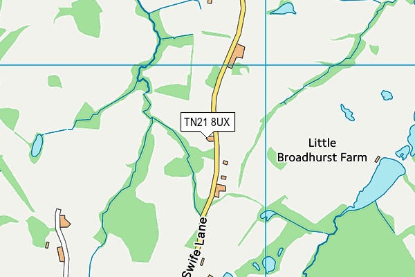 TN21 8UX map - OS VectorMap District (Ordnance Survey) TN21 8UX map - OS VectorMap District (Ordnance Survey)