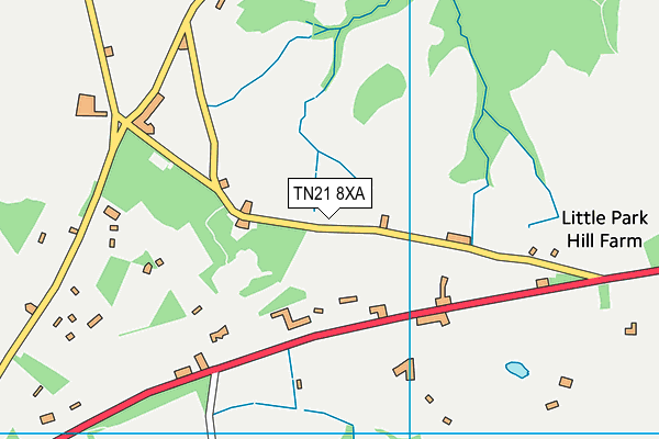 TN21 8XA map - OS VectorMap District (Ordnance Survey) TN21 8XA map - OS VectorMap District (Ordnance Survey)