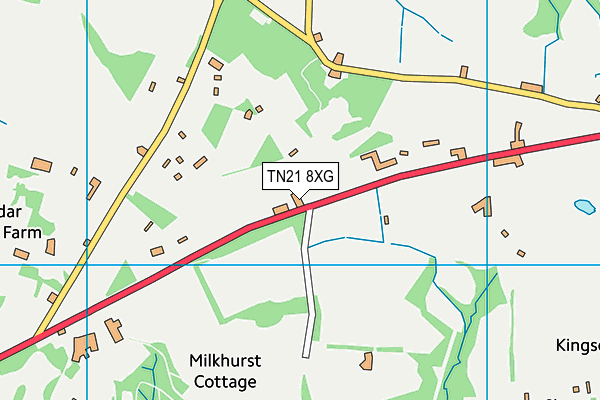 TN21 8XG map - OS VectorMap District (Ordnance Survey) TN21 8XG map - OS VectorMap District (Ordnance Survey)