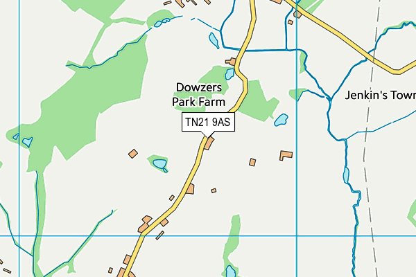 TN21 9AS map - OS VectorMap District (Ordnance Survey) TN21 9AS map - OS VectorMap District (Ordnance Survey)