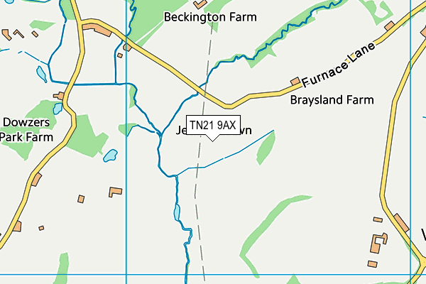 TN21 9AX map - OS VectorMap District (Ordnance Survey) TN21 9AX map - OS VectorMap District (Ordnance Survey)
