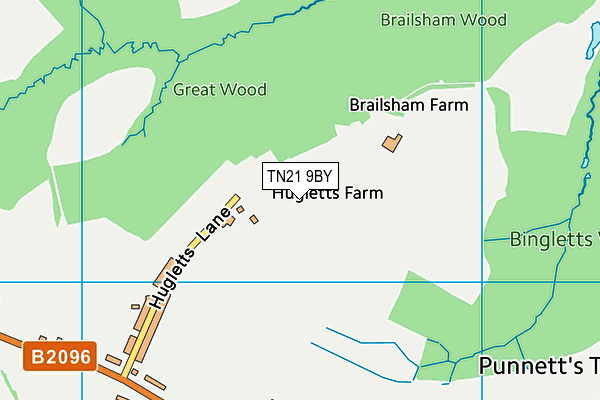 TN21 9BY map - OS VectorMap District (Ordnance Survey) TN21 9BY map - OS VectorMap District (Ordnance Survey)