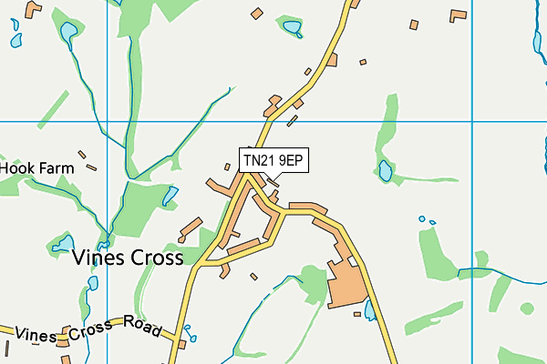 TN21 9EP map - OS VectorMap District (Ordnance Survey) TN21 9EP map - OS VectorMap District (Ordnance Survey)