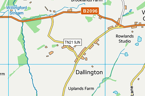 TN21 9JN map - OS VectorMap District (Ordnance Survey)