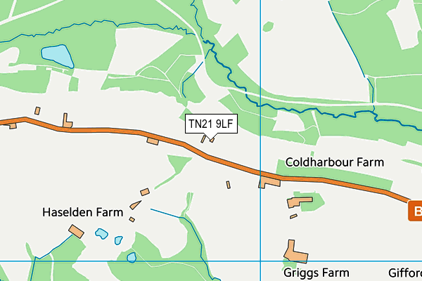 TN21 9LF map - OS VectorMap District (Ordnance Survey) TN21 9LF map - OS VectorMap District (Ordnance Survey)