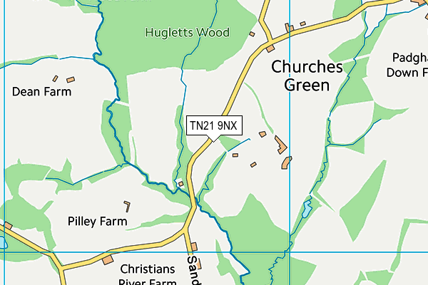 TN21 9NX map - OS VectorMap District (Ordnance Survey) TN21 9NX map - OS VectorMap District (Ordnance Survey)
