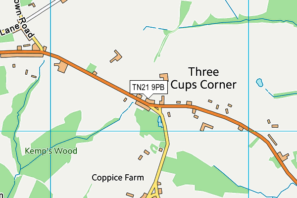 TN21 9PB map - OS VectorMap District (Ordnance Survey) TN21 9PB map - OS VectorMap District (Ordnance Survey)
