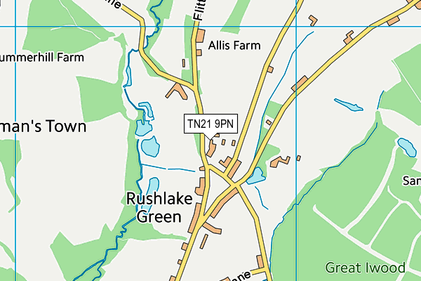 TN21 9PN map - OS VectorMap District (Ordnance Survey) TN21 9PN map - OS VectorMap District (Ordnance Survey)