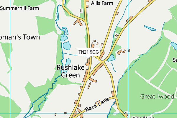 TN21 9QG map - OS VectorMap District (Ordnance Survey) TN21 9QG map - OS VectorMap District (Ordnance Survey)