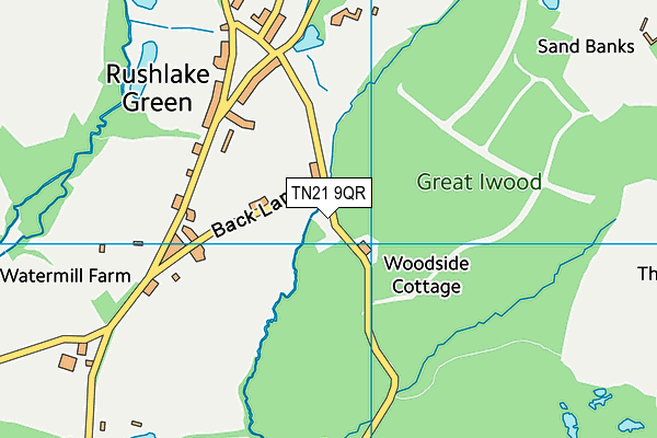 TN21 9QR map - OS VectorMap District (Ordnance Survey) TN21 9QR map - OS VectorMap District (Ordnance Survey)