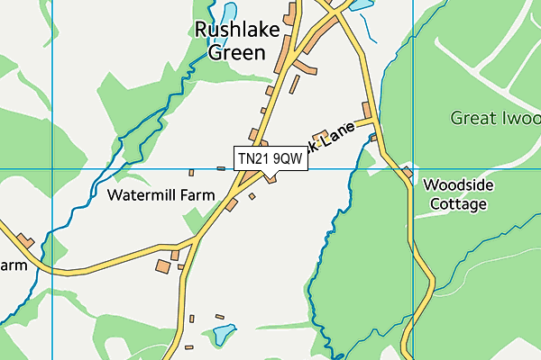 TN21 9QW map - OS VectorMap District (Ordnance Survey) TN21 9QW map - OS VectorMap District (Ordnance Survey)