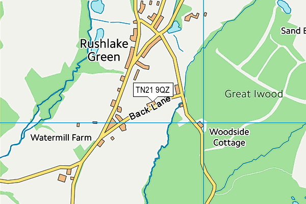 TN21 9QZ map - OS VectorMap District (Ordnance Survey) TN21 9QZ map - OS VectorMap District (Ordnance Survey)