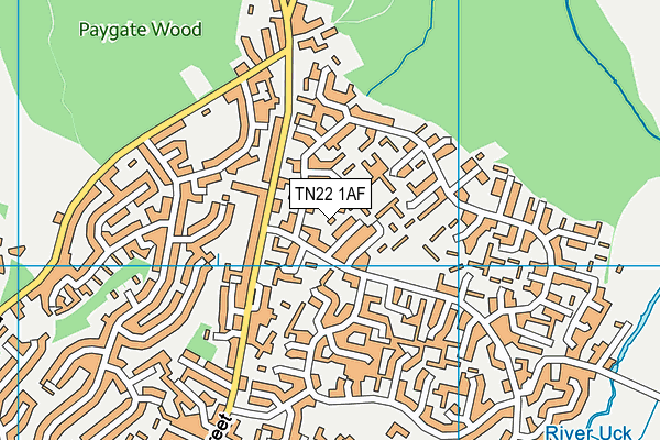 TN22 1AF map - OS VectorMap District (Ordnance Survey) TN22 1AF map - OS VectorMap District (Ordnance Survey)