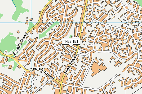 TN22 1ET map - OS VectorMap District (Ordnance Survey) TN22 1ET map - OS VectorMap District (Ordnance Survey)