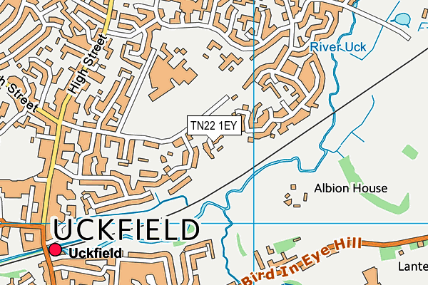 TN22 1EY map - OS VectorMap District (Ordnance Survey) TN22 1EY map - OS VectorMap District (Ordnance Survey)