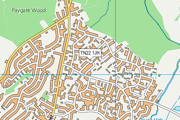 TN22 1JH map - OS VectorMap District (Ordnance Survey) TN22 1JH map - OS VectorMap District (Ordnance Survey)