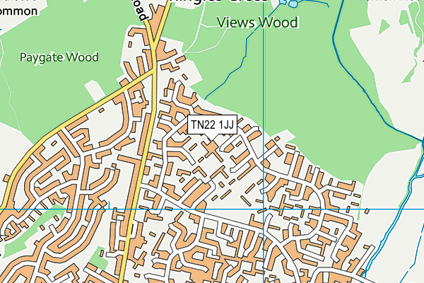 TN22 1JJ map - OS VectorMap District (Ordnance Survey) TN22 1JJ map - OS VectorMap District (Ordnance Survey)