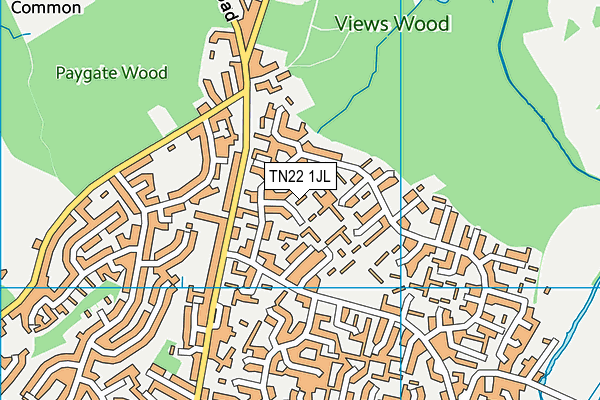 TN22 1JL map - OS VectorMap District (Ordnance Survey) TN22 1JL map - OS VectorMap District (Ordnance Survey)