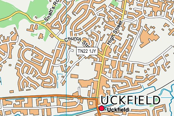 TN22 1JY map - OS VectorMap District (Ordnance Survey) TN22 1JY map - OS VectorMap District (Ordnance Survey)