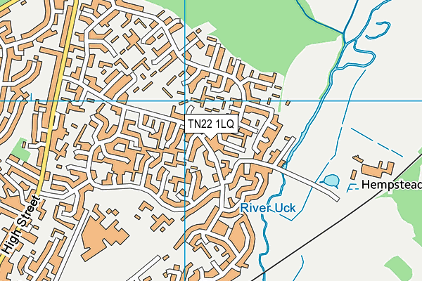TN22 1LQ map - OS VectorMap District (Ordnance Survey) TN22 1LQ map - OS VectorMap District (Ordnance Survey)