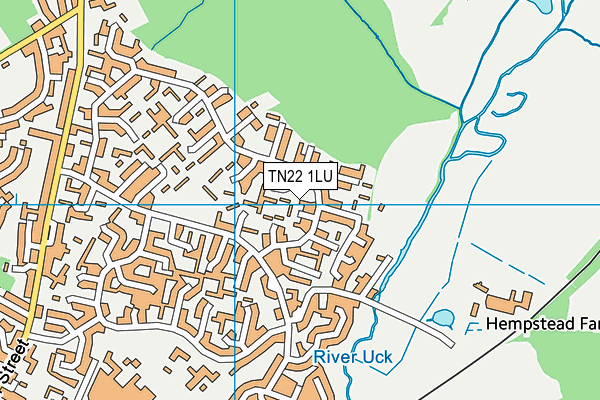TN22 1LU map - OS VectorMap District (Ordnance Survey) TN22 1LU map - OS VectorMap District (Ordnance Survey)