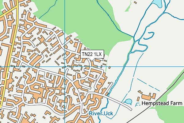 TN22 1LX map - OS VectorMap District (Ordnance Survey) TN22 1LX map - OS VectorMap District (Ordnance Survey)