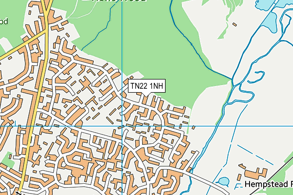TN22 1NH map - OS VectorMap District (Ordnance Survey) TN22 1NH map - OS VectorMap District (Ordnance Survey)