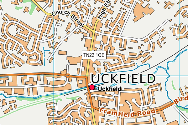 TN22 1QE map - OS VectorMap District (Ordnance Survey) TN22 1QE map - OS VectorMap District (Ordnance Survey)