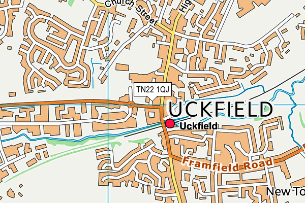 TN22 1QJ map - OS VectorMap District (Ordnance Survey) TN22 1QJ map - OS VectorMap District (Ordnance Survey)